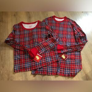 📳 Mens & Womens Matching Plaid Pjs Tops